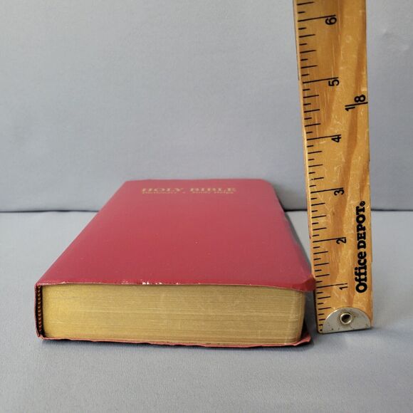 The Holy Bible KJV Old & New Testament Book Red 1989 Words Of Christ In Red - Picture 13 of 15